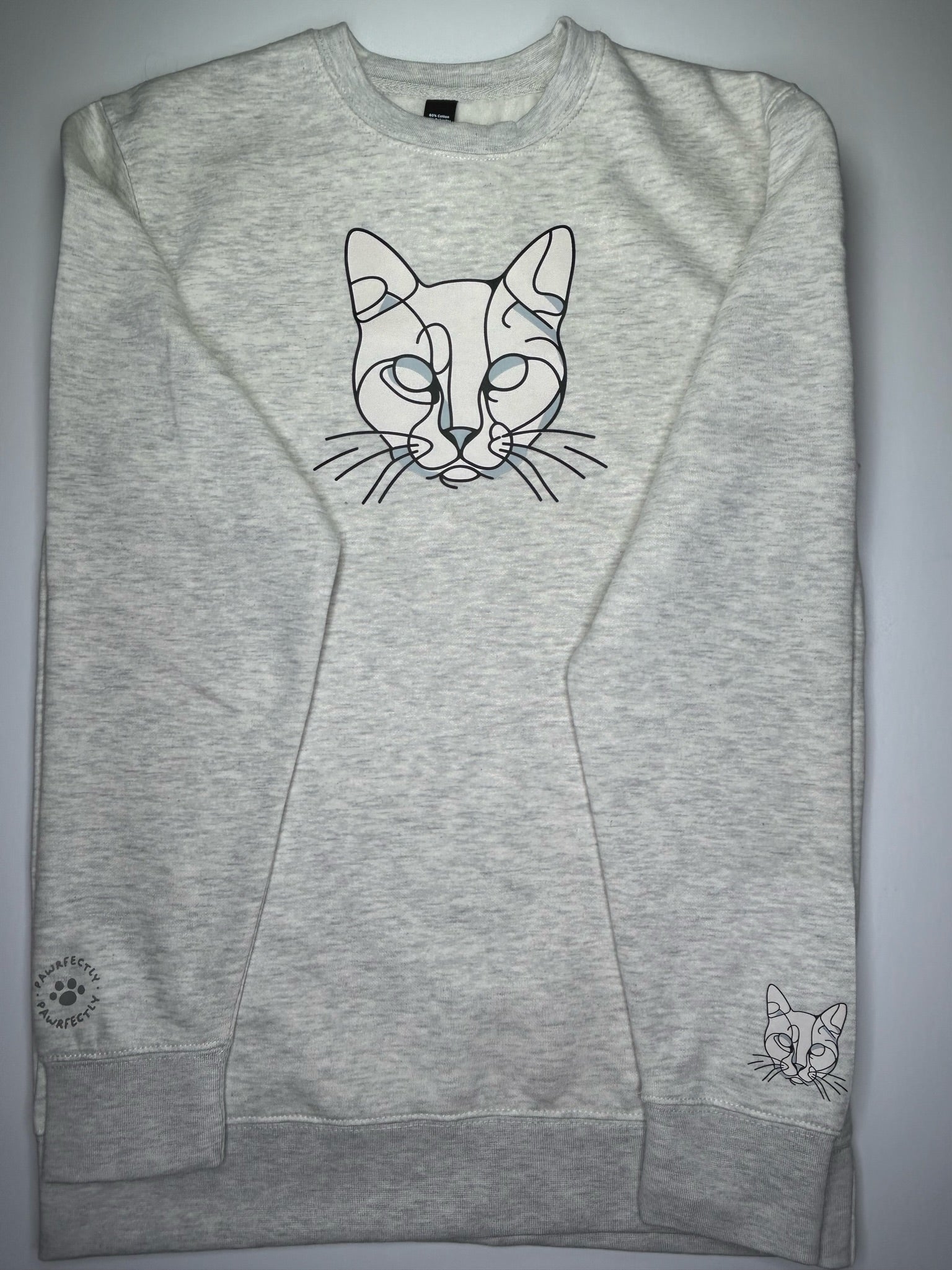 Cat Line Art Sweatshirt