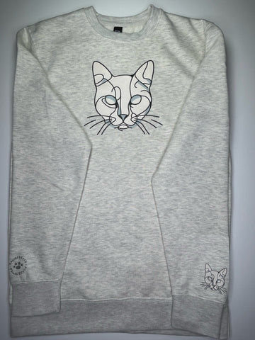 Cat Line Art Sweatshirt