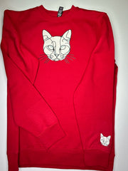Cat Line Art Sweatshirt