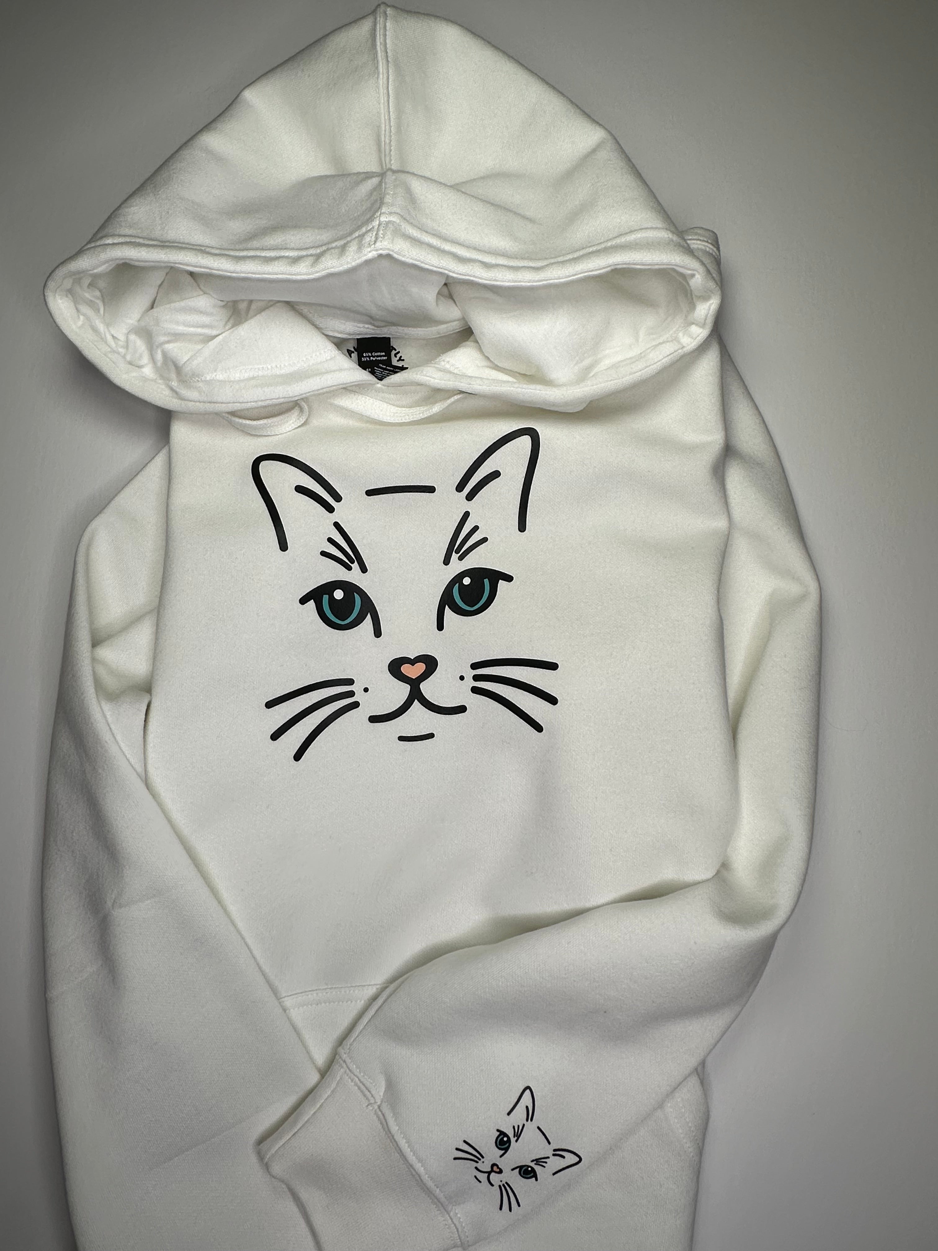 Cute Kitty Pullover Hoodie Sweatshirt
