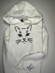 Cute Kitty Pullover Hoodie Sweatshirt