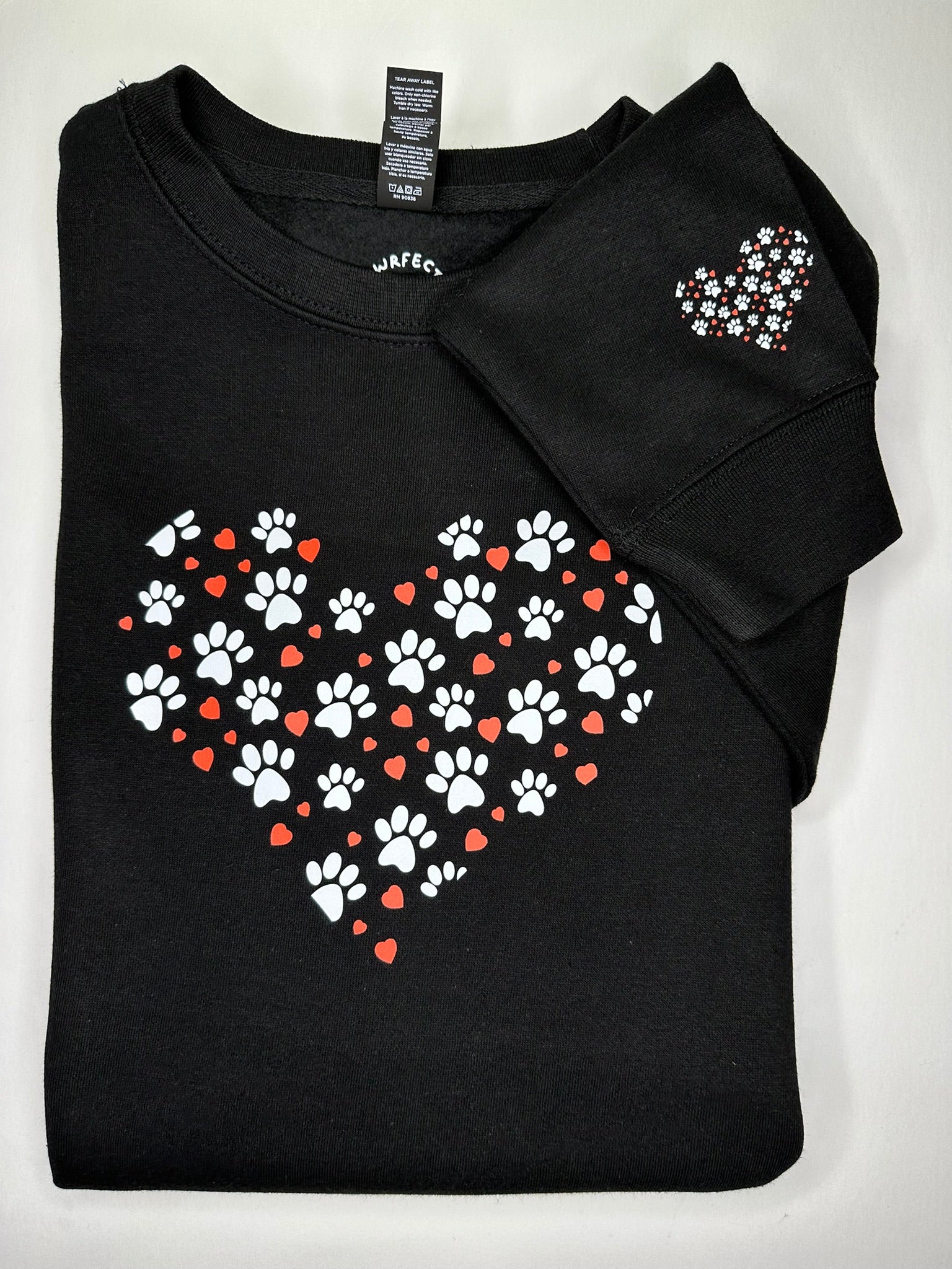 Printed Heart Paw Sweatshirt