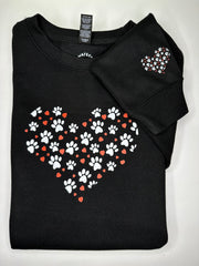 Printed Heart Paw Sweatshirt